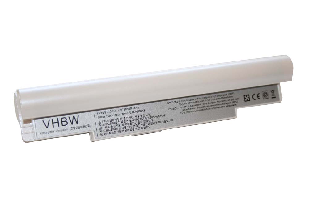 VHBW 0777 batéria Samsung NC10 4400mAh biela Li-Ion - neoriginálna