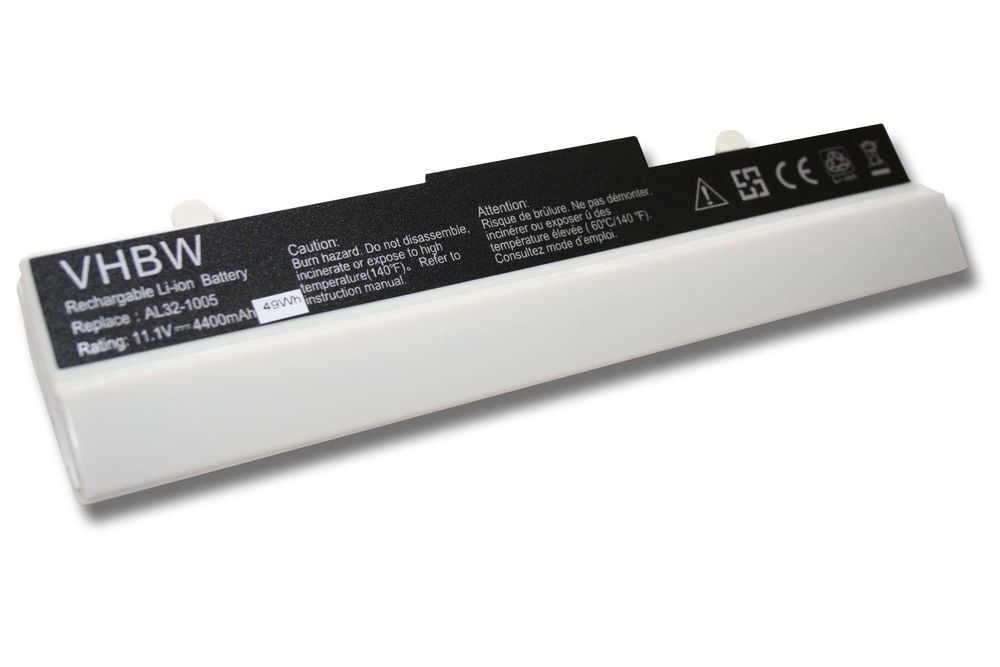 VHBW batéria ASUS EEE-PC AL-1005, 4400mAh biela 10.8V Li-Ion 1523 - neoriginálna