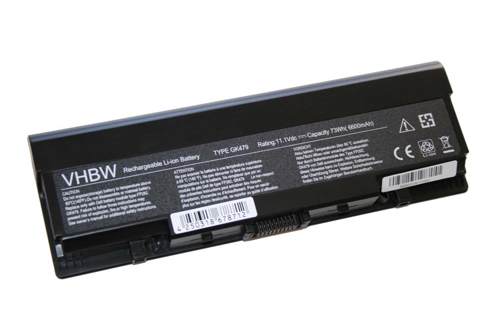 VHBW batéria Dell Inspiron 1520 , 6600mAh11.1V Li-Ion 1327 - neoriginálna