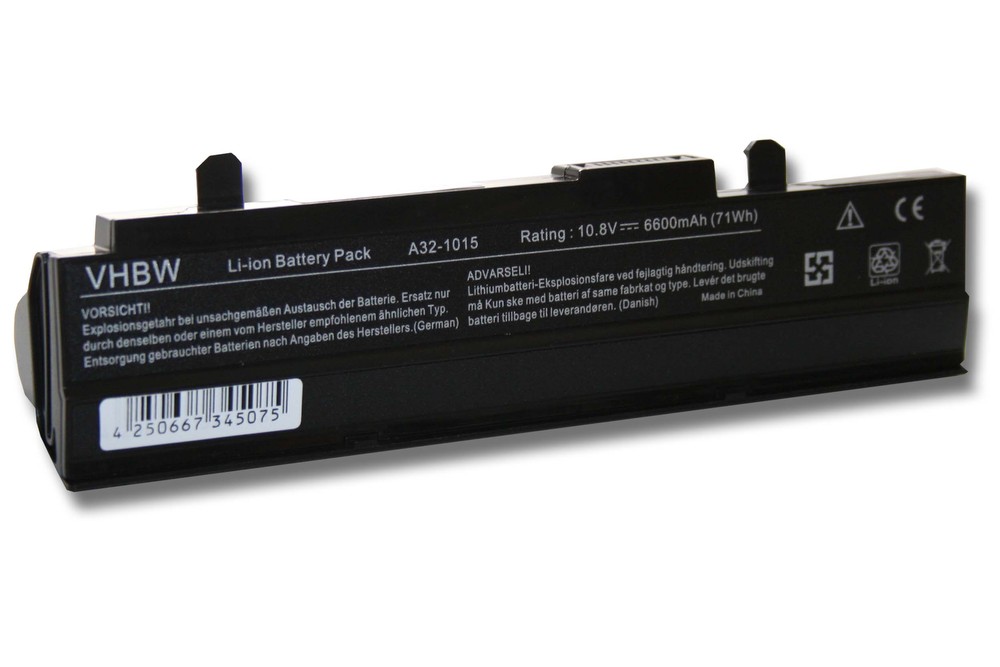 VHBW batéria ASUS EEE-PC 1015 ,6600mAh čierna 10.8V Li-Ion 4132 - neoriginálna