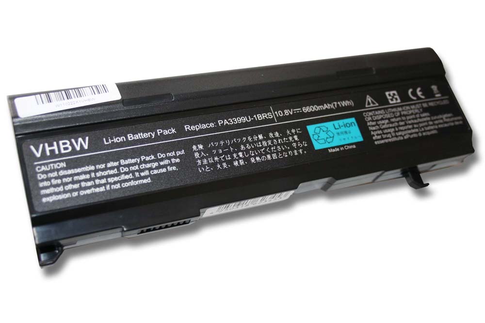 VHBW batéria Toshiba Satellite A100 , 6600mAh 10.8V Li-Ion 0838 - neoriginálna