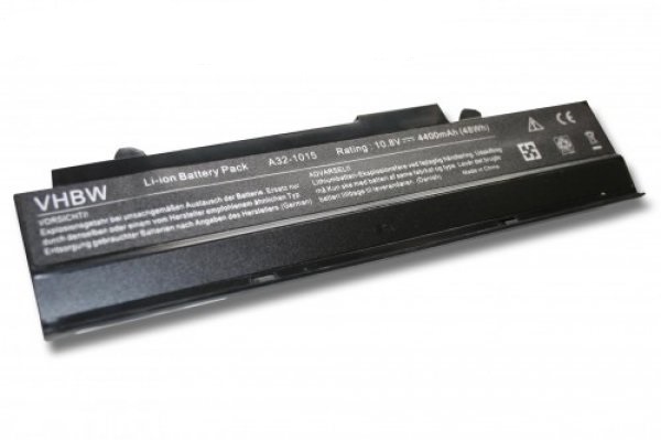 VHBW batéria ASUS EEE-PC 1015 ,4400mAh čierna 10.8V Li-Ion 2630 - neoriginálna