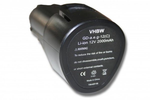 VHBW batéria AEG L1215, L1215R 12V, Li-Ion, 2000mAh