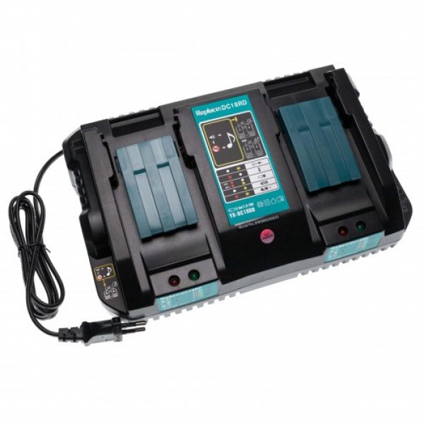 Dvojitá nabíjačka pre Makita DC18RD batérie 14.4V, 18V Li-Ion