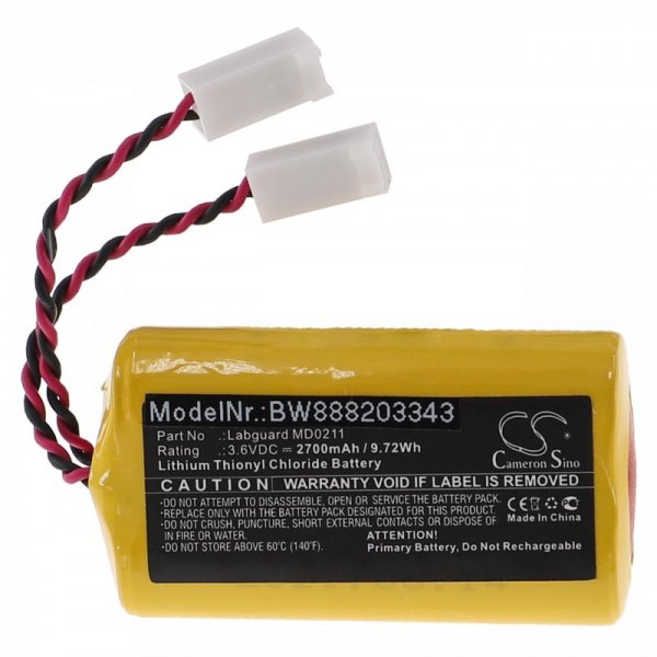 Batéria pre alarmy Labguard MD0211 a iné 2700mAh